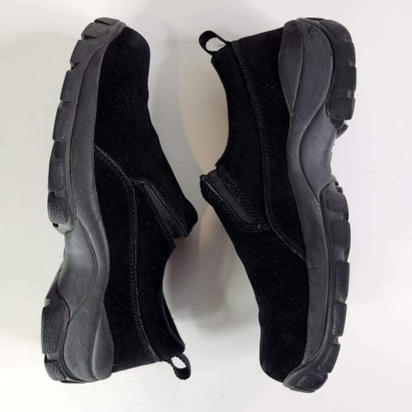 Lands End Insulated All Weather Suede Black Moc Slip On Shoe Size 6 Women’s - Picture 8 of 8